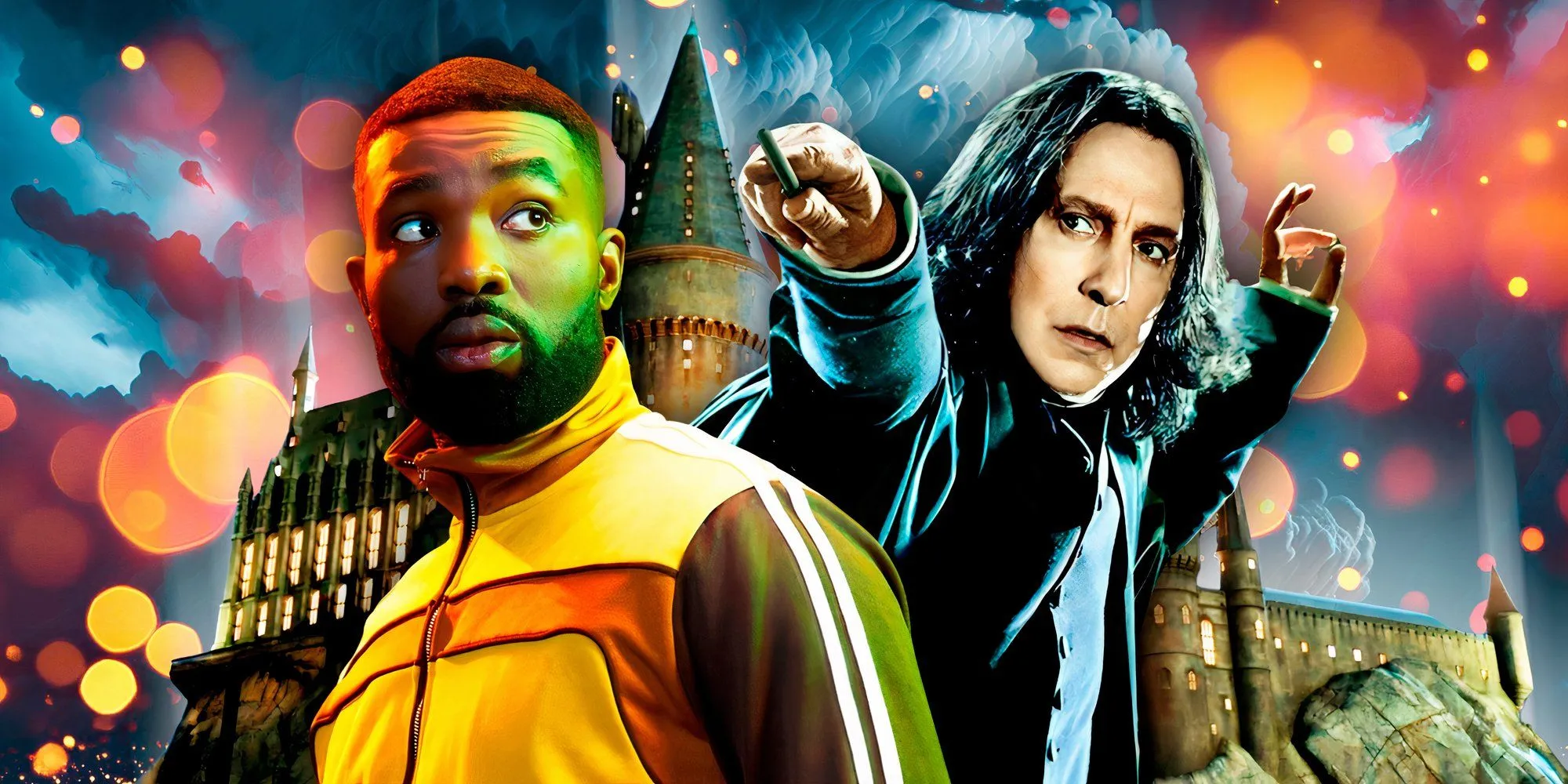 Paapa Essiedu and Alan Rickman as Snape.