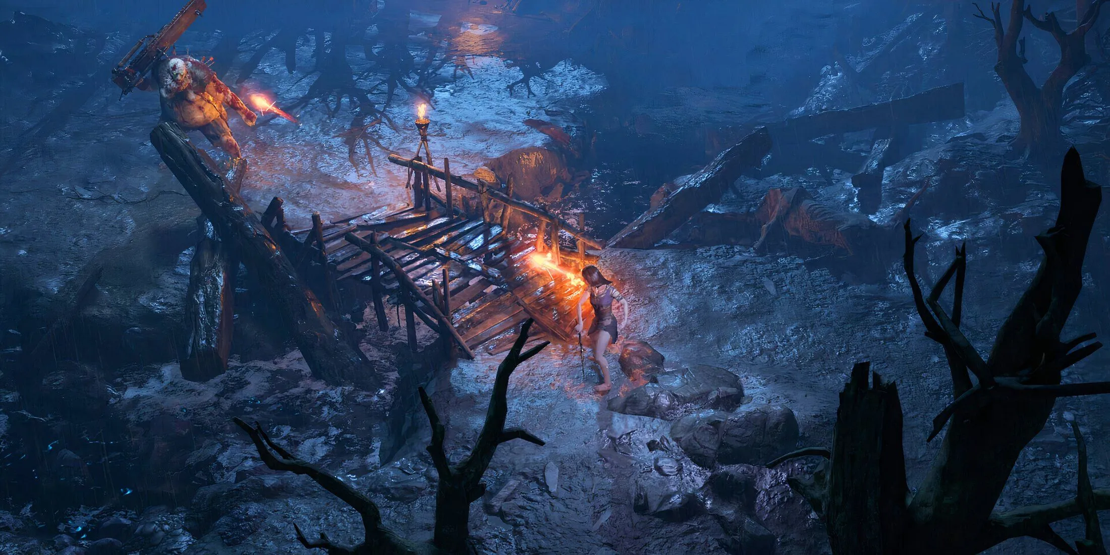 Player Fighting Enemies in Path of Exile 2