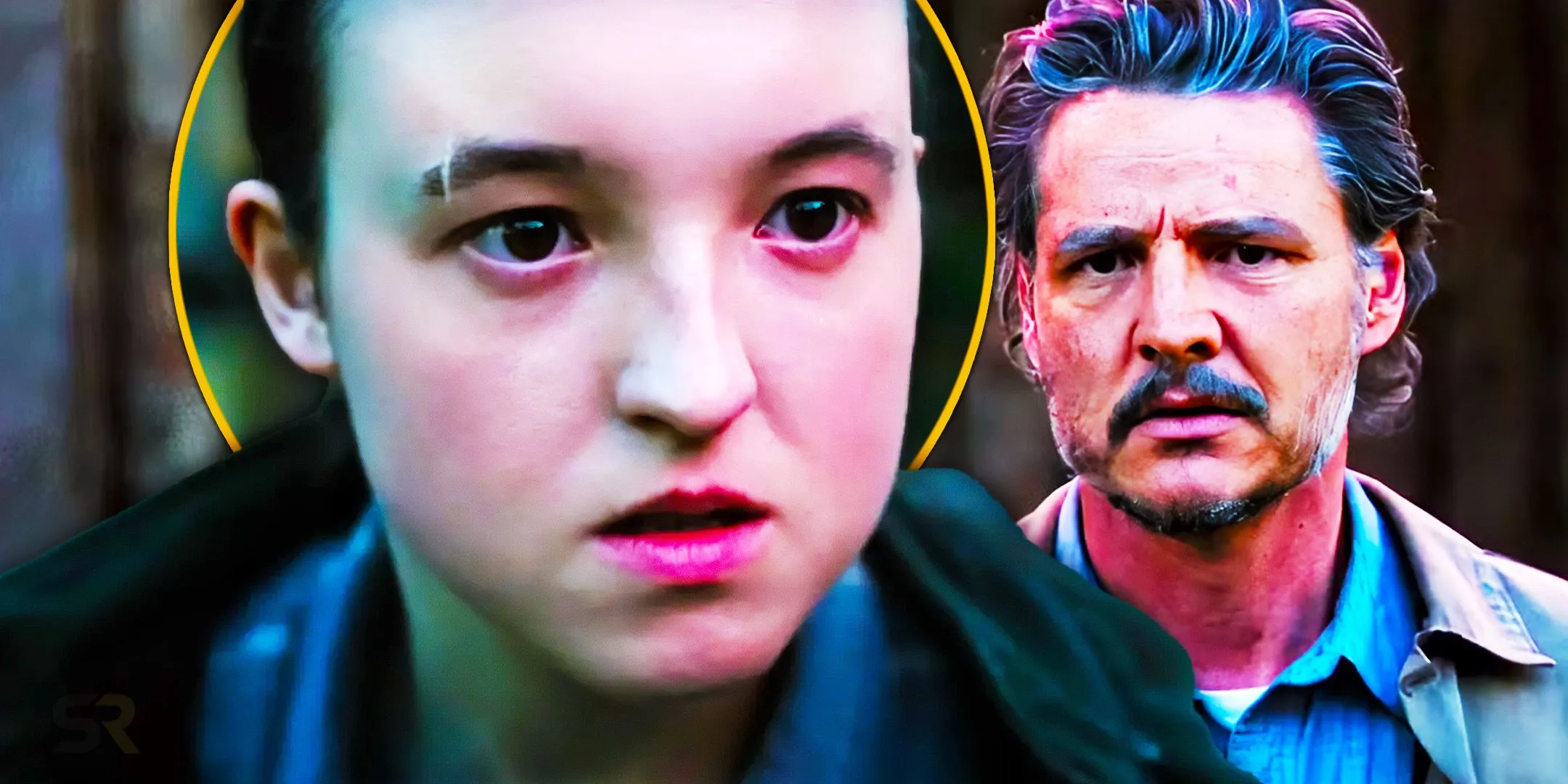 Pedro Pascal and Bella Ramsey in a tense moment Pedro Pascal and Bella Ramsey in a tense moment