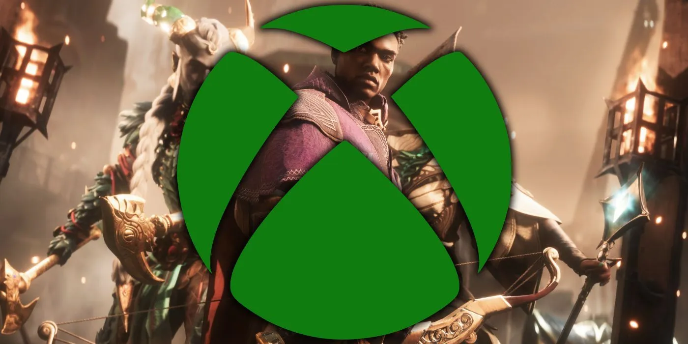 The party in Dragon Age: The Veilguard, featuring the Xbox logo.