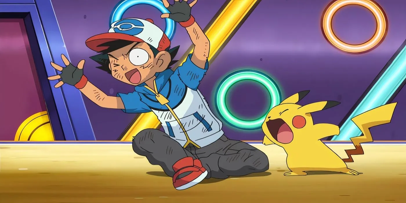 Pikachu screams at Ash