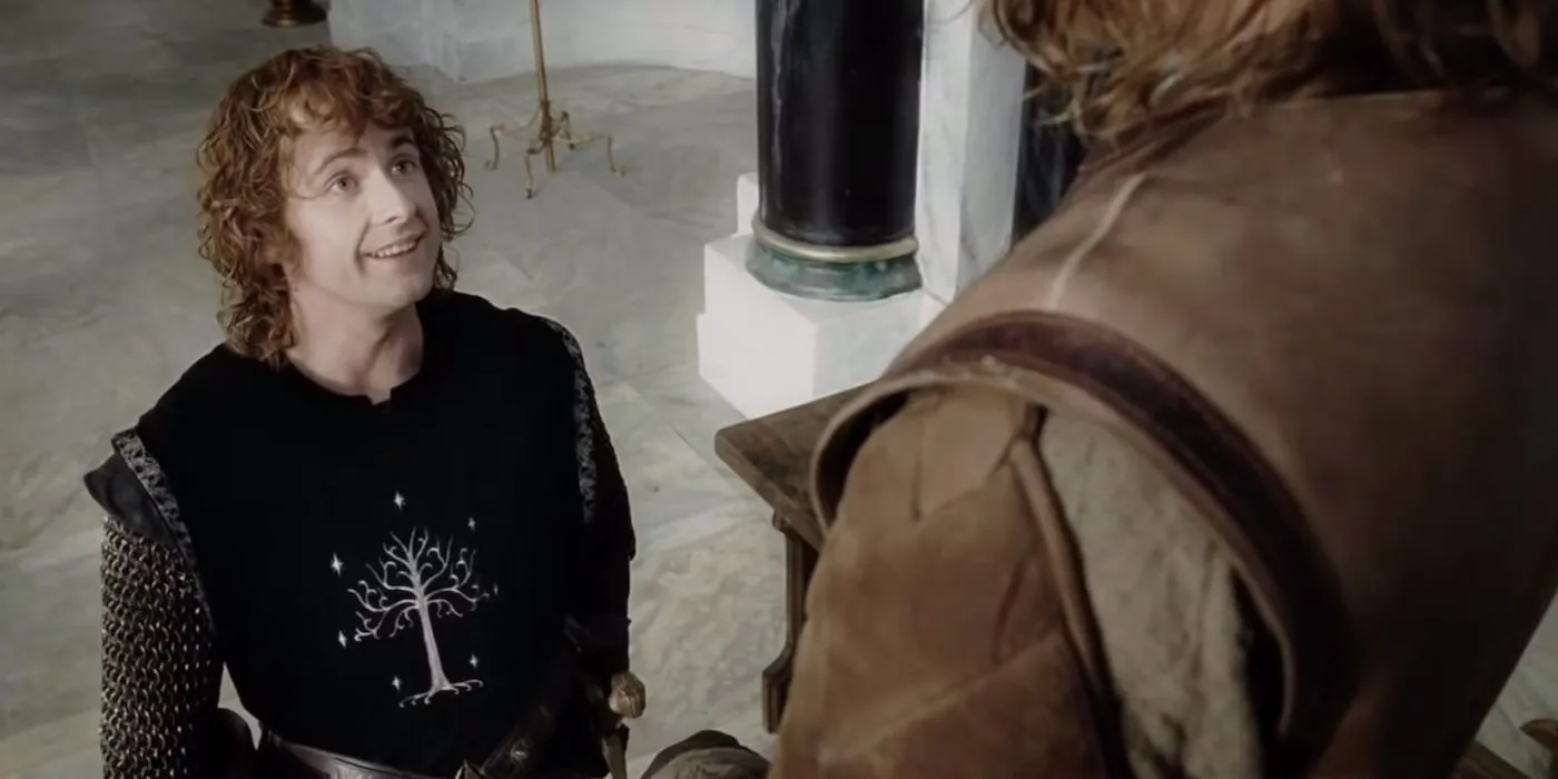 Pippin speaking with Faramir