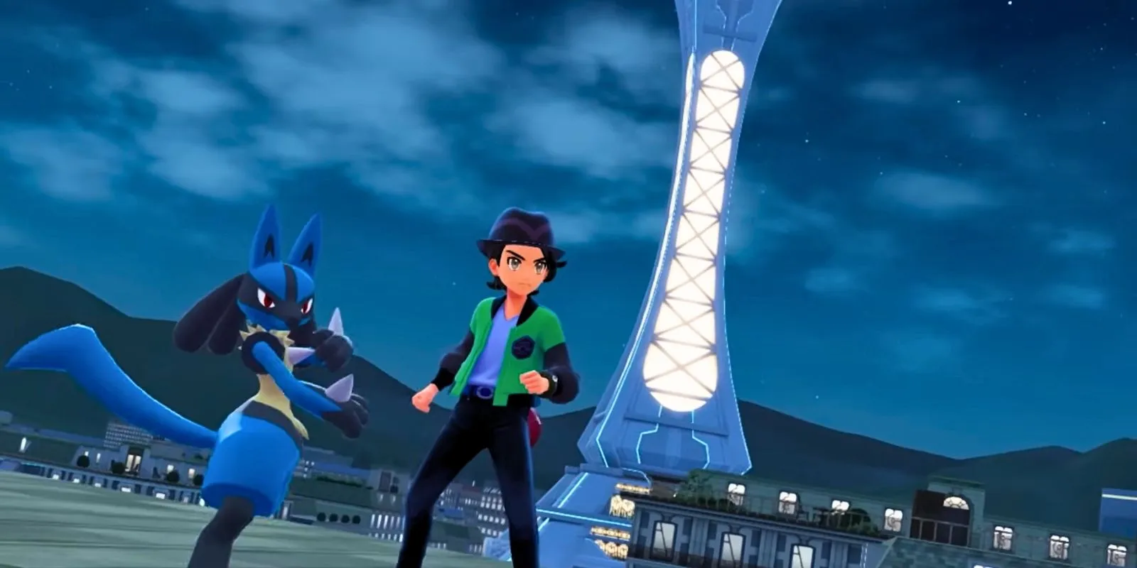 Player and Lucario in Pokémon Legends: Z-A Player and Lucario in Pokémon Legends: Z-A
