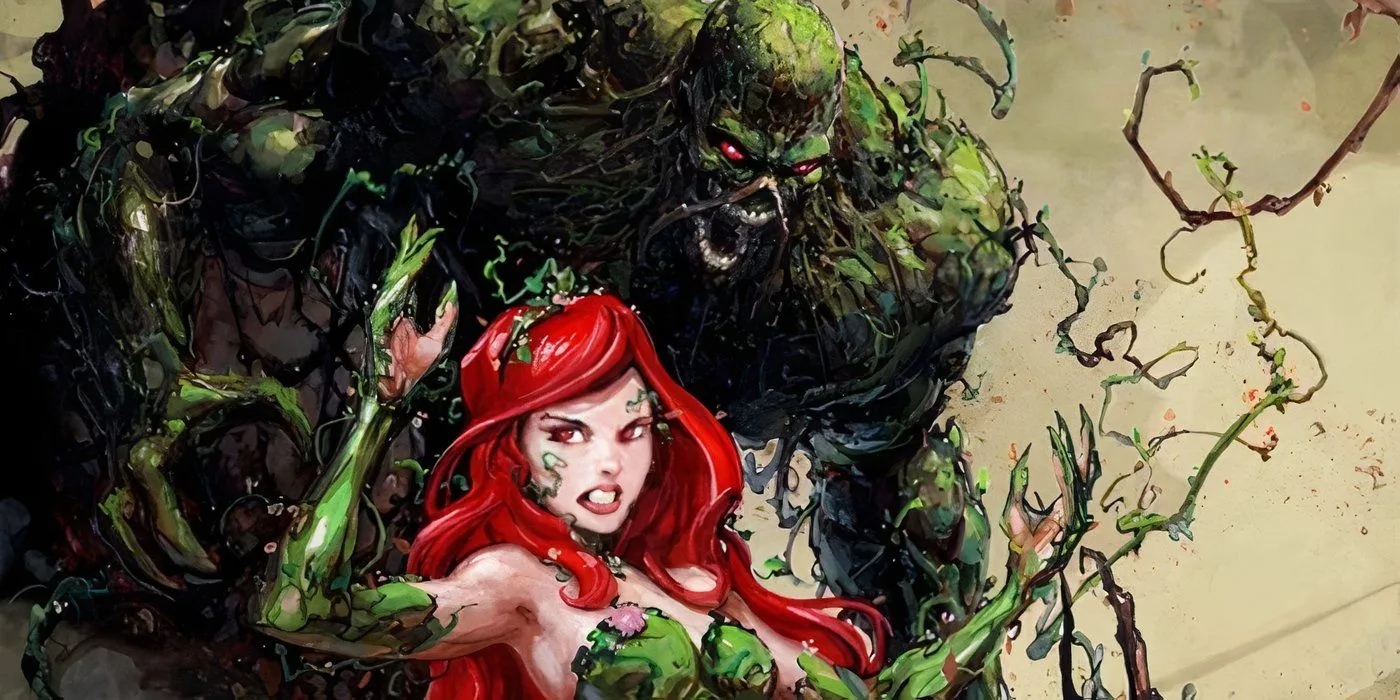 Swamp Thing and Poison Ivy variant cover