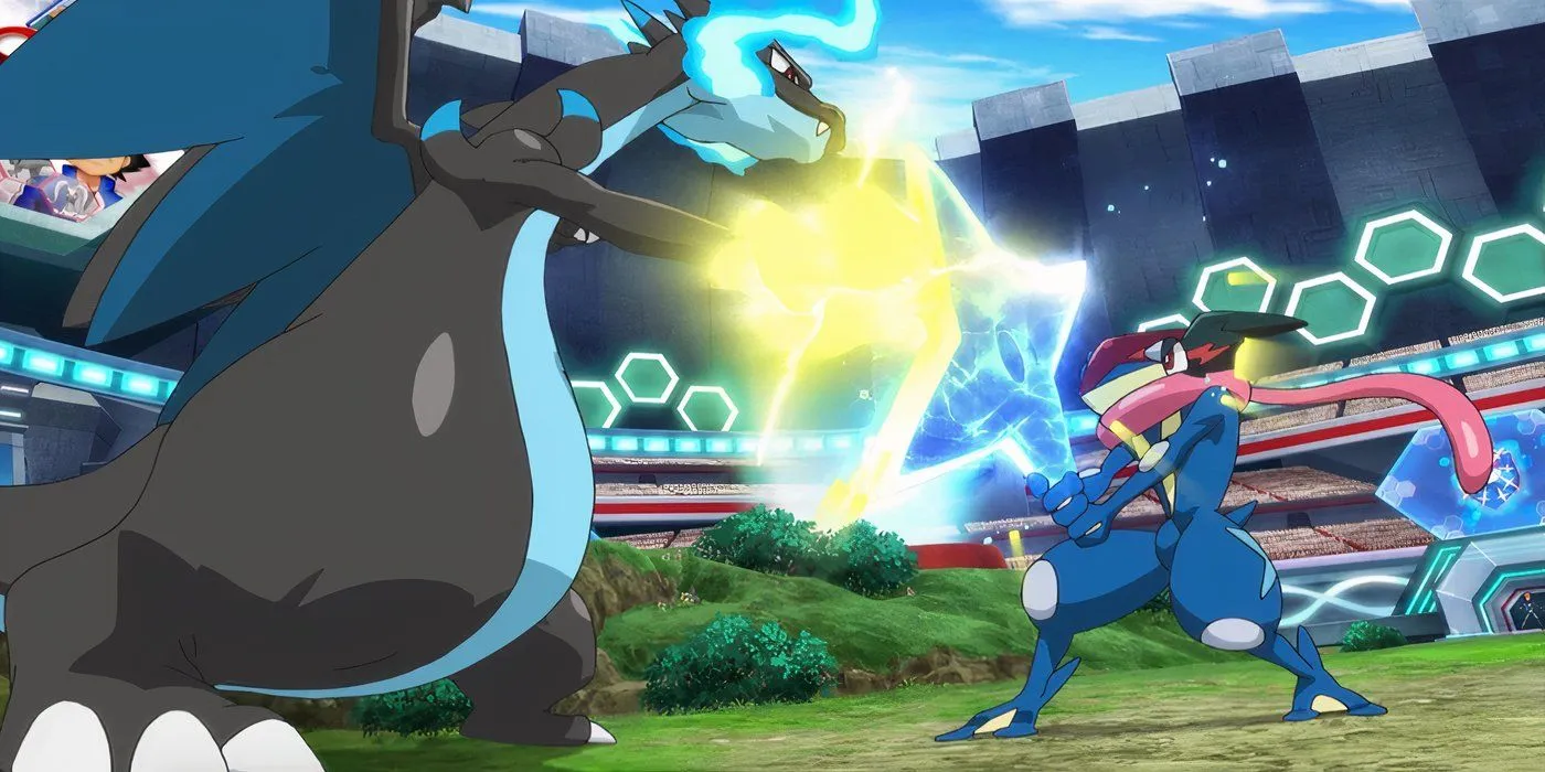 Ash’s Greninja vs Mega Charizard X Ash’s Greninja vs Mega Charizard X