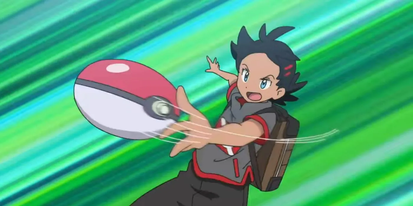 Goh Throws a Poké Ball Goh Throws a Poké Ball