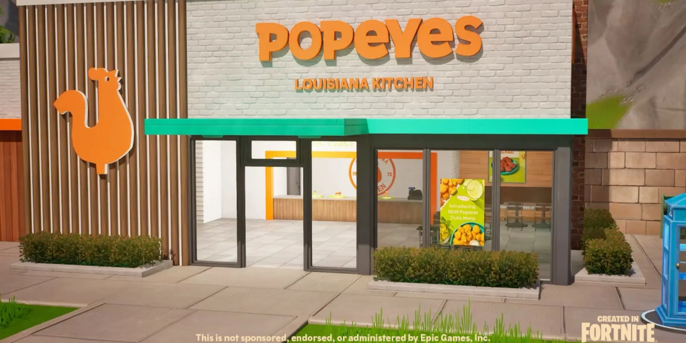 Popeyes restaurant in Fortnite Popeyes restaurant in Fortnite