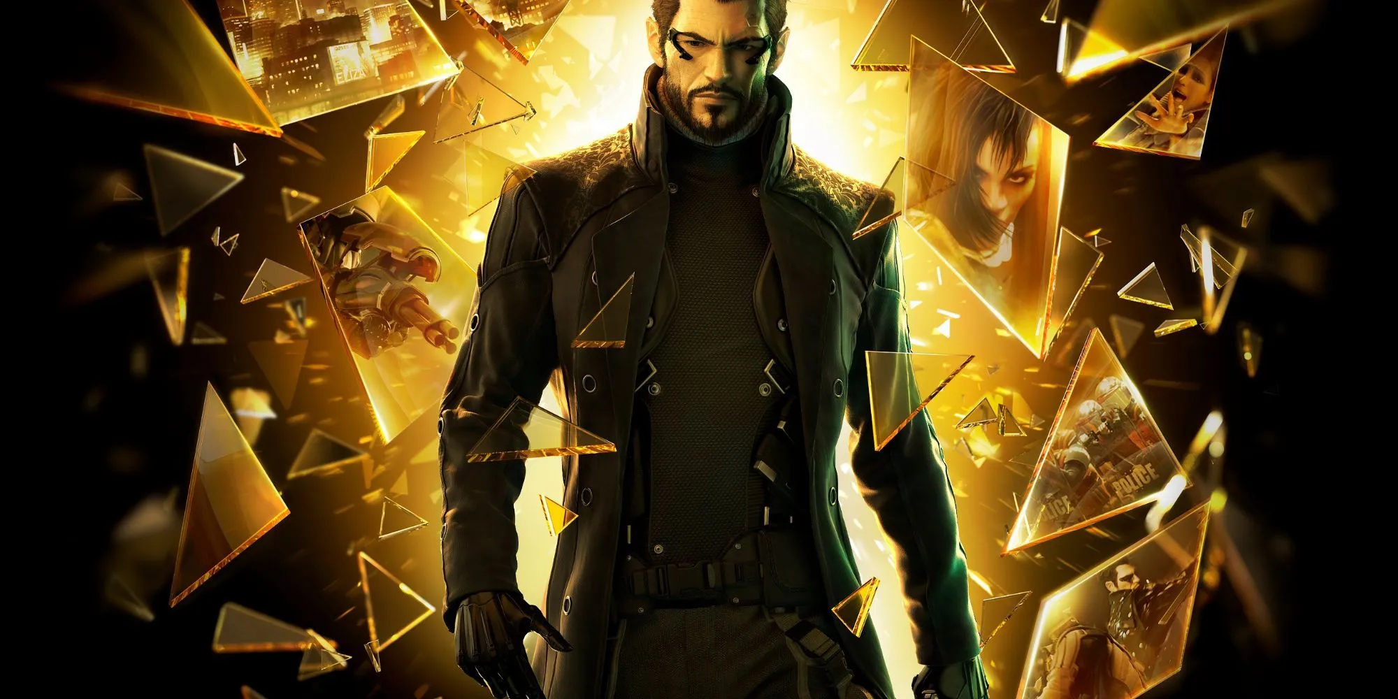 Deus Ex: Mankind Divided poster featuring Adam Jensen
