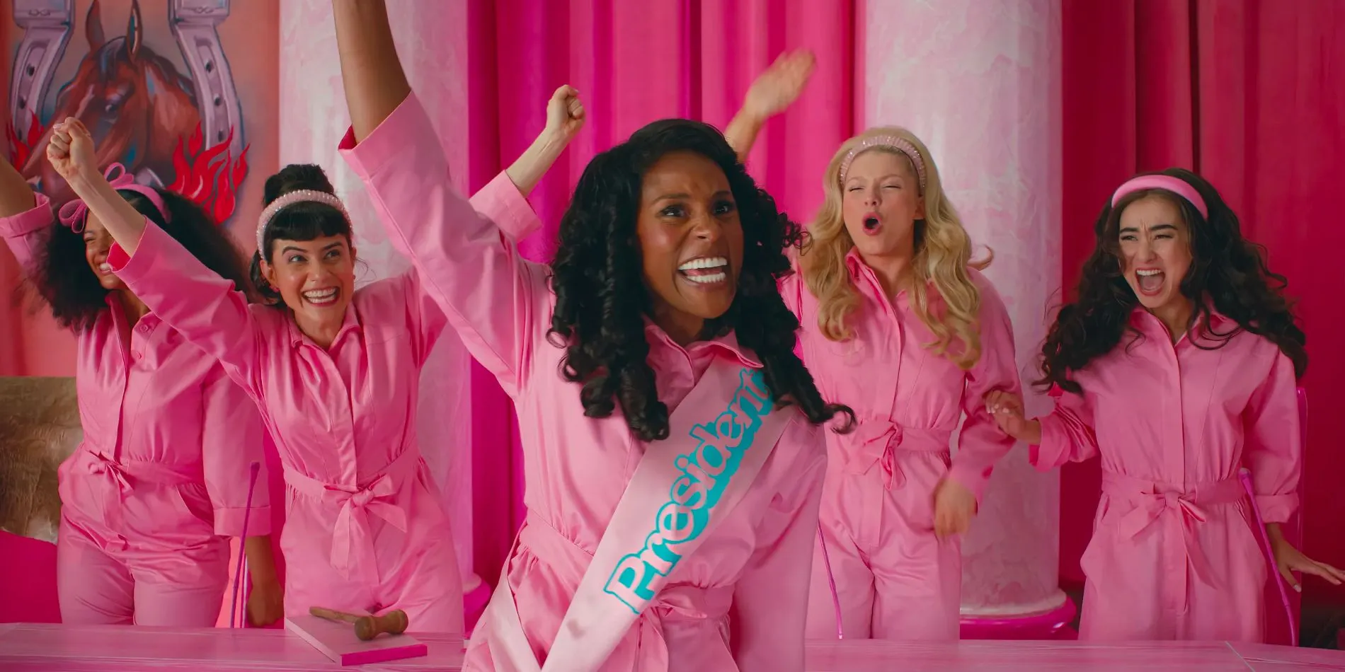 Issa Rae as President Barbie in the Barbie movie Issa Rae as President Barbie in the Barbie movie