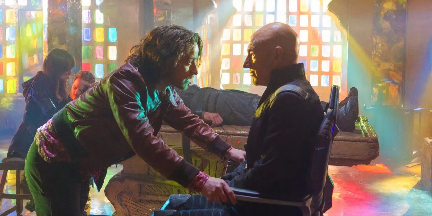 Professor X speaking to himself in X-Men Days of Future Past Professor X speaking to himself in X-Men Days of Future Past