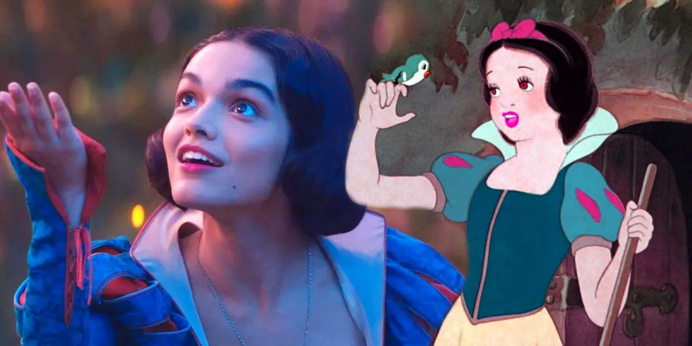 Rachel Zegler as Snow White and 1937 Snow White Rachel Zegler as Snow White and 1937 Snow White