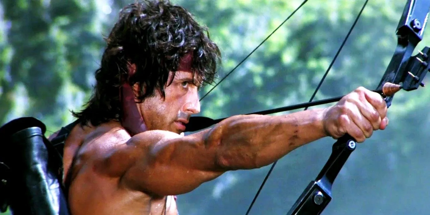 Rambo with his arrows in First Blood