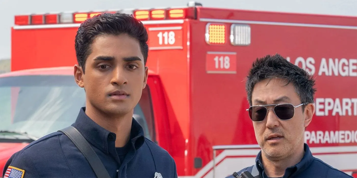 Ravi and Chimney from 9-1-1 Ravi and Chimney from 9-1-1