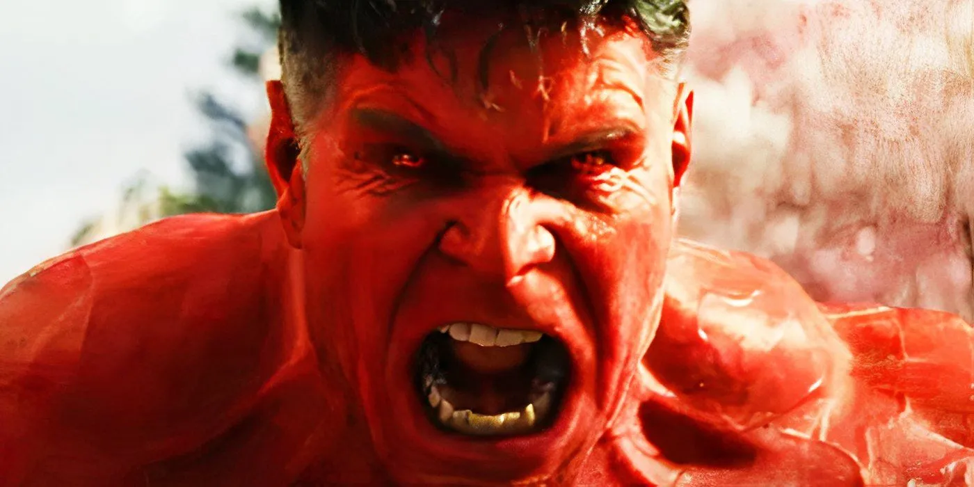 Red Hulk screams at Sam Wilson Red Hulk screams at Sam Wilson