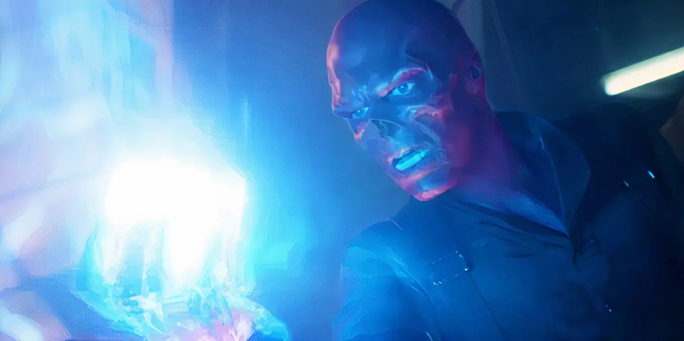 Red Skull holding the Tesseract