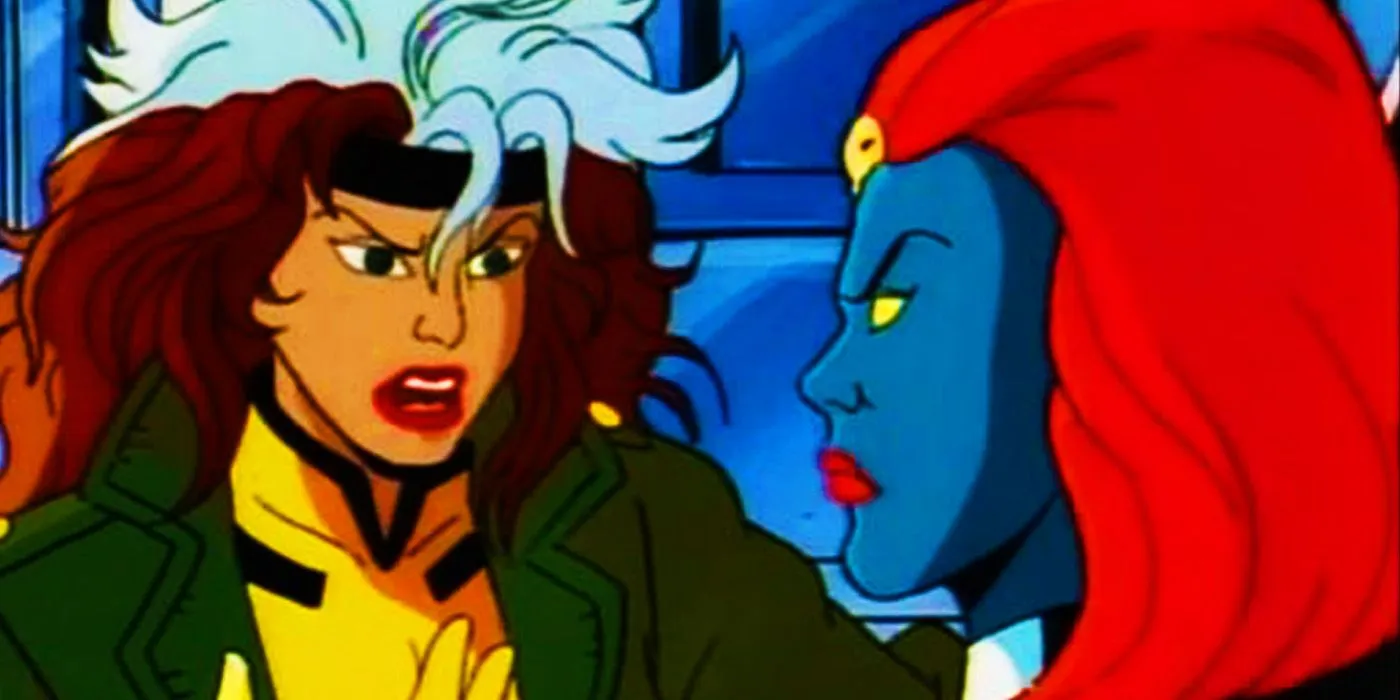 Rogue in a confrontation with Mystique in X-Men: The Animated Series Rogue in a confrontation with Mystique in X-Men: The Animated Series