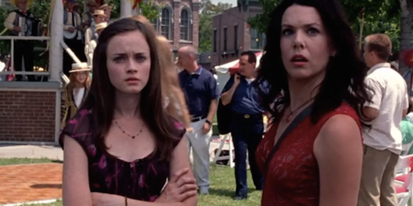 Rory and Lorelai at a summer festival
