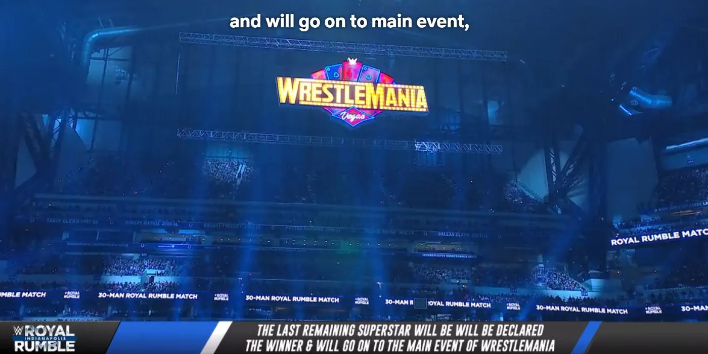 Royal Rumble winner main event Wrestlemania screenshot Royal Rumble winner main event Wrestlemania screenshot