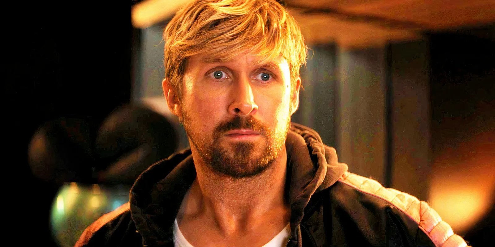 Ryan Gosling looks surprised as Colt Seavers in The Fall Guy Ryan Gosling looks surprised as Colt Seavers in The Fall Guy