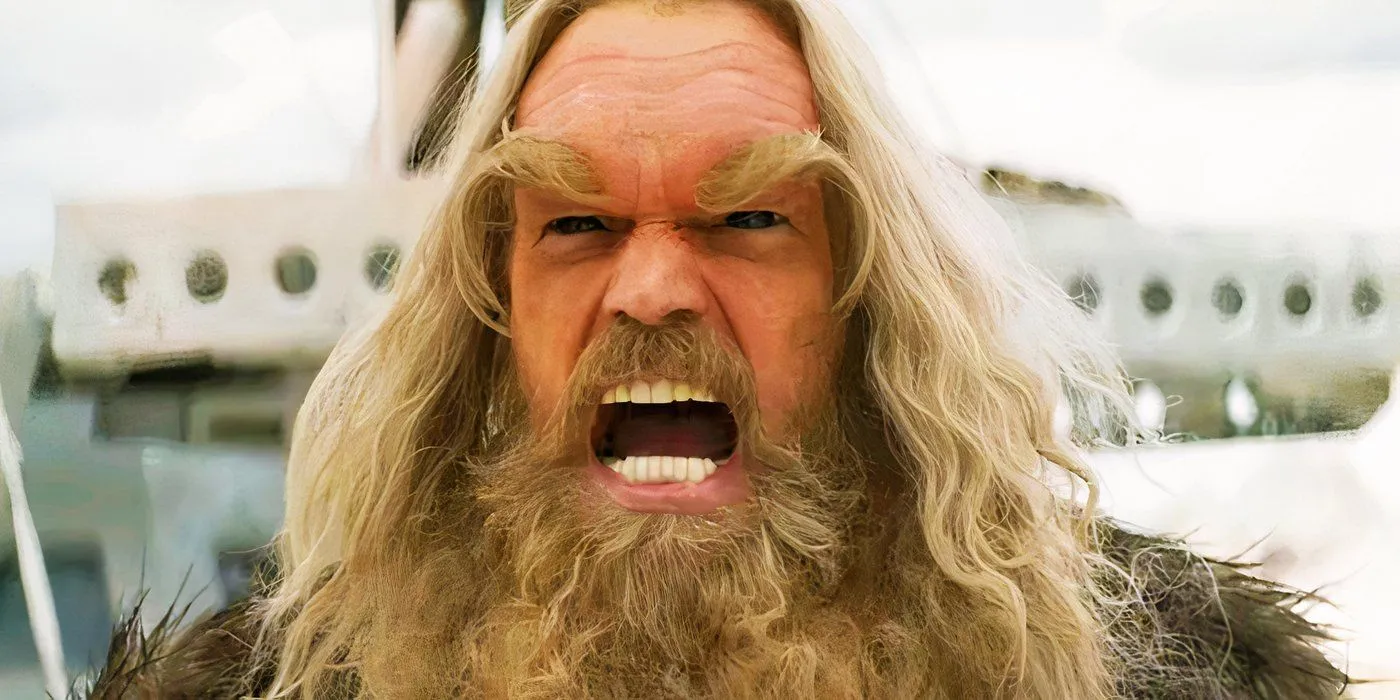 Sabretooth snarling at Wolverine in Deadpool & Wolverine Sabretooth snarling at Wolverine in Deadpool & Wolverine