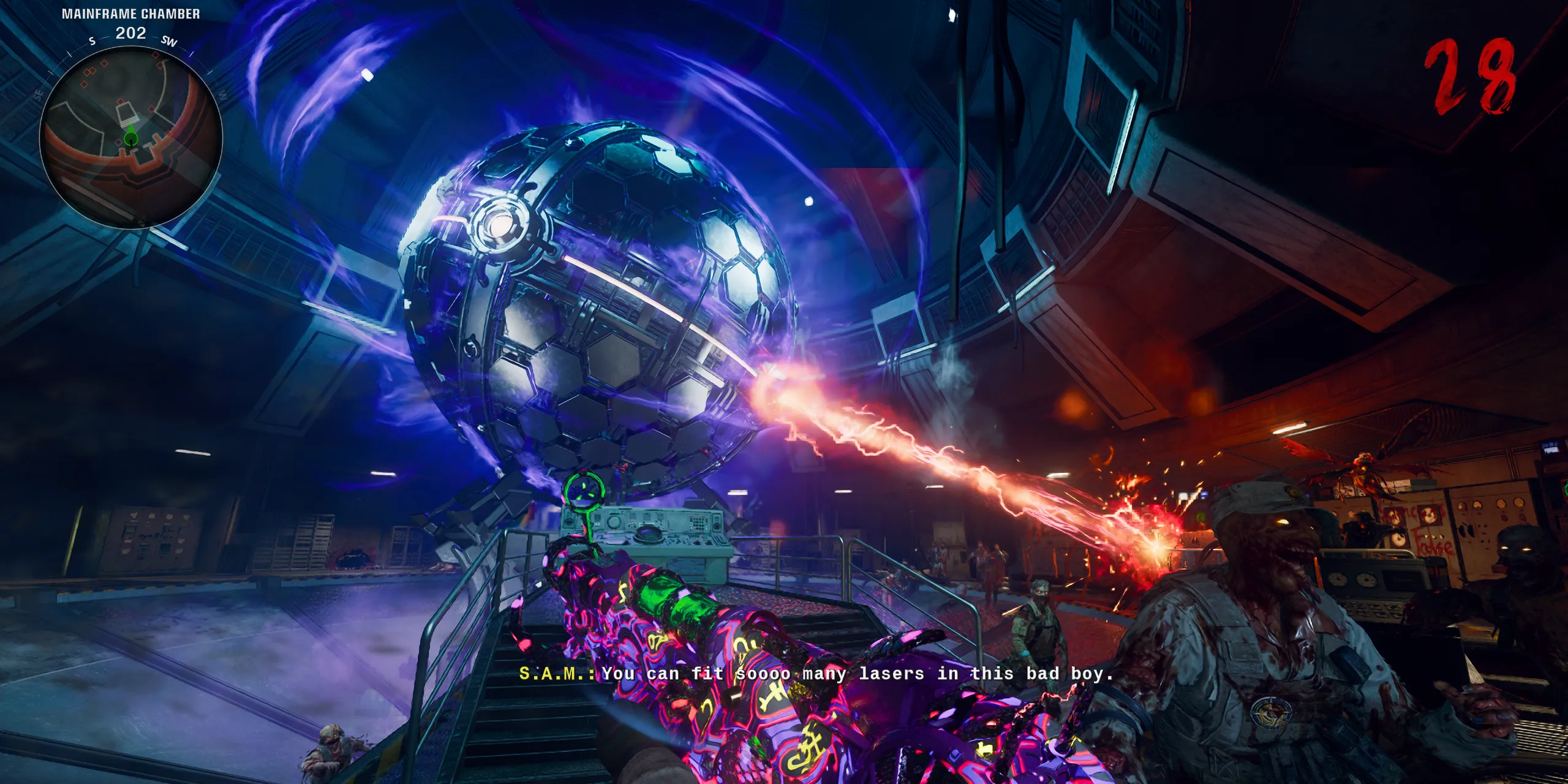 S.A.M. Fires Lasers