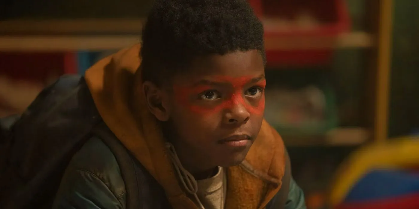 Sam in the underground bunker in Last of Us episode 5 on HBO Sam in the underground bunker in Last of Us episode 5 on HBO