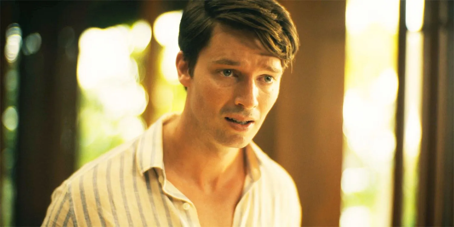 Saxton looking sad in The White Lotus season 3 finale