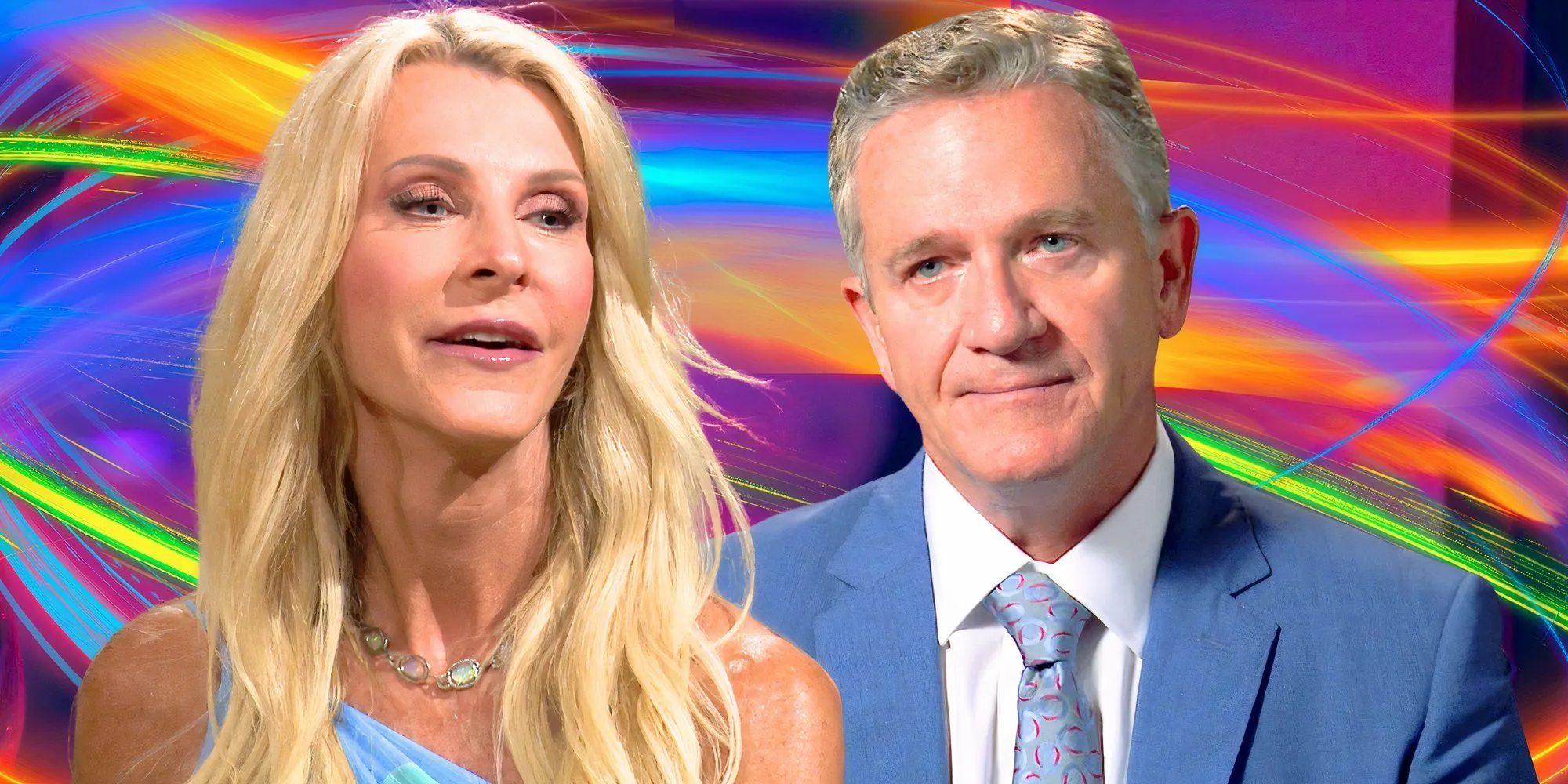 Joan Vassos and Chock Chapple from The Golden Bachelorette