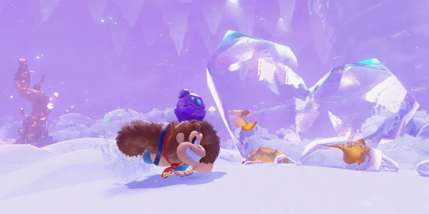Exploration scenes in Donkey Kong Bananza Exploration scenes in Donkey Kong Bananza