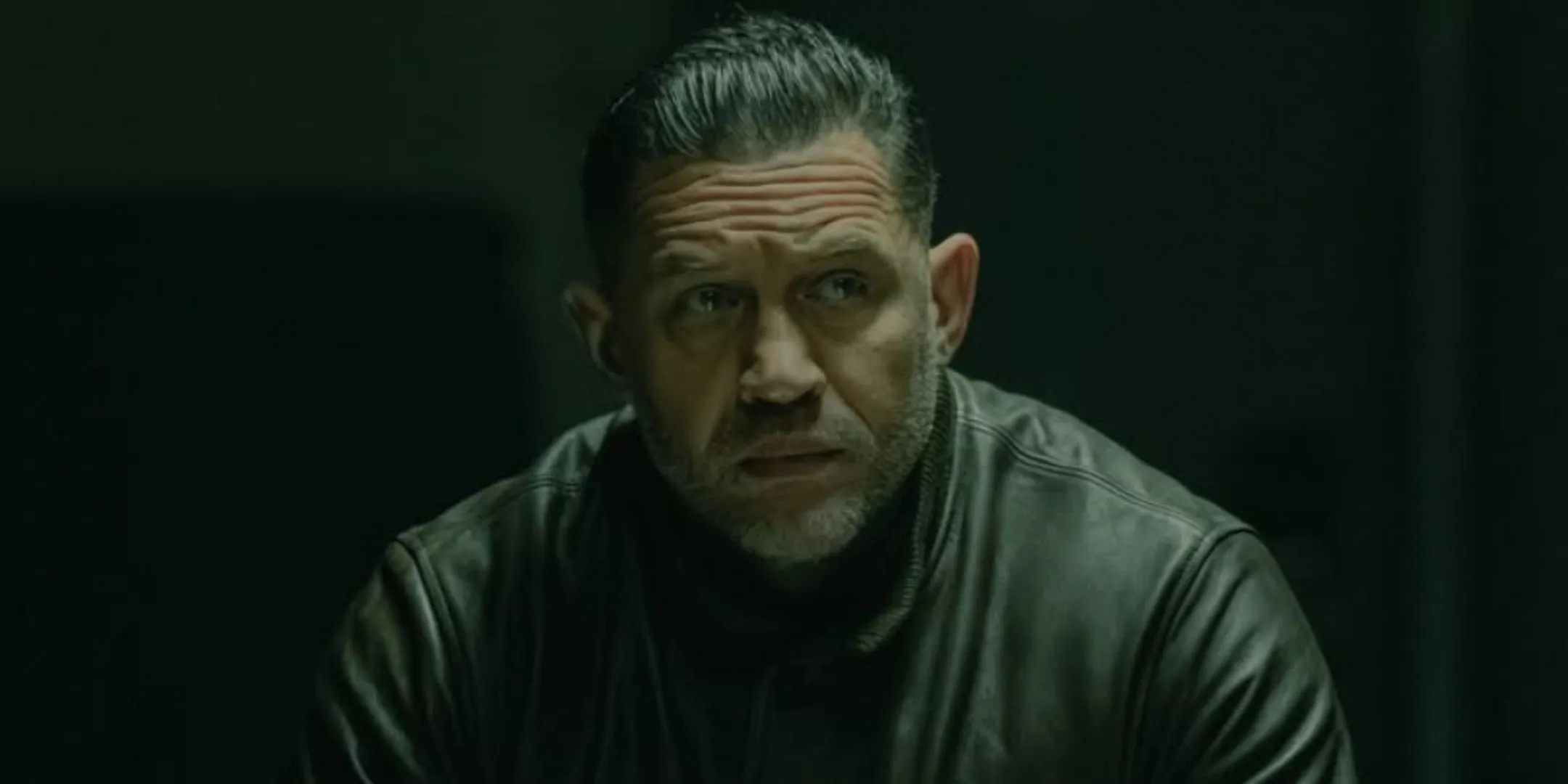 Tom Hardy as Harry Da Souza looking annoyed in MobLand Tom Hardy as Harry Da Souza looking annoyed in MobLand