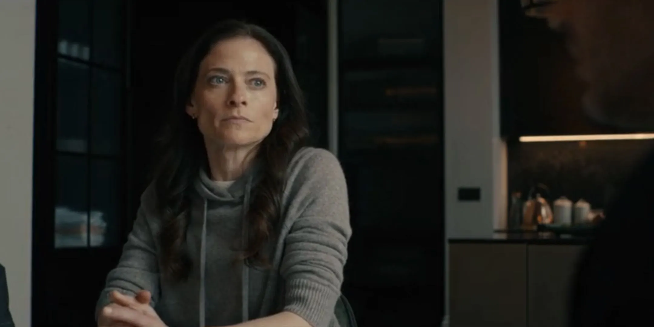 Lara Pulver as Bella Harrigan in MobLand Lara Pulver as Bella Harrigan in MobLand