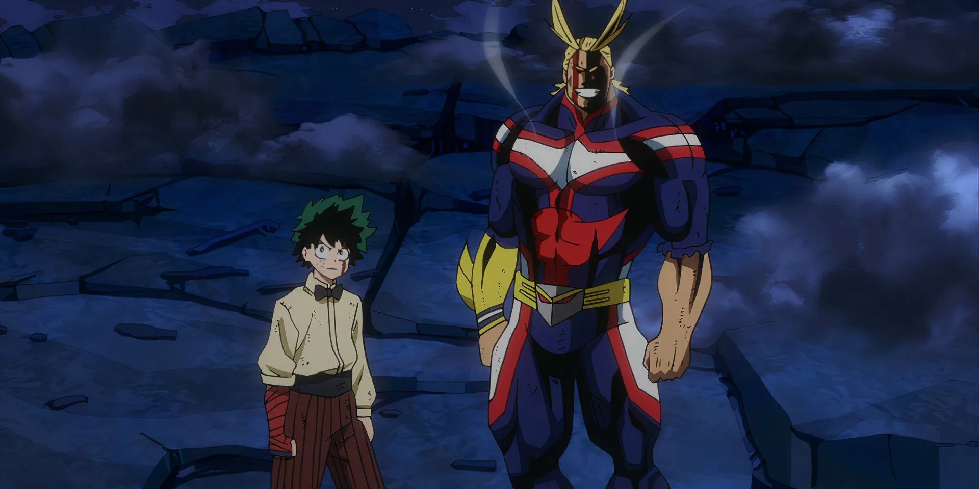 All Might and Deku prepare to take on Wolfram in My Hero Academia: Two Heroes All Might and Deku prepare to take on Wolfram in My Hero Academia: Two Heroes