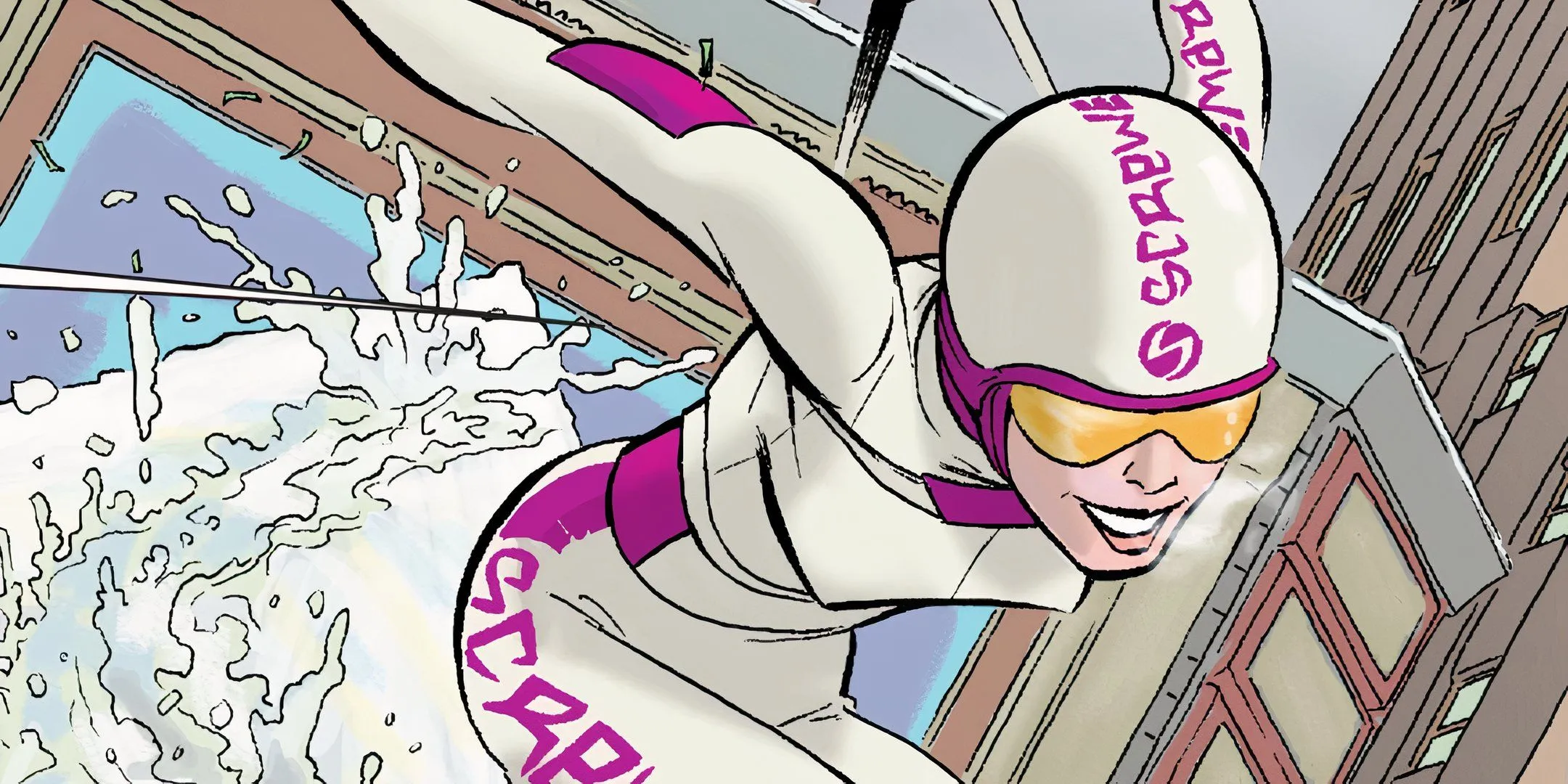 Screwball smiling in comics