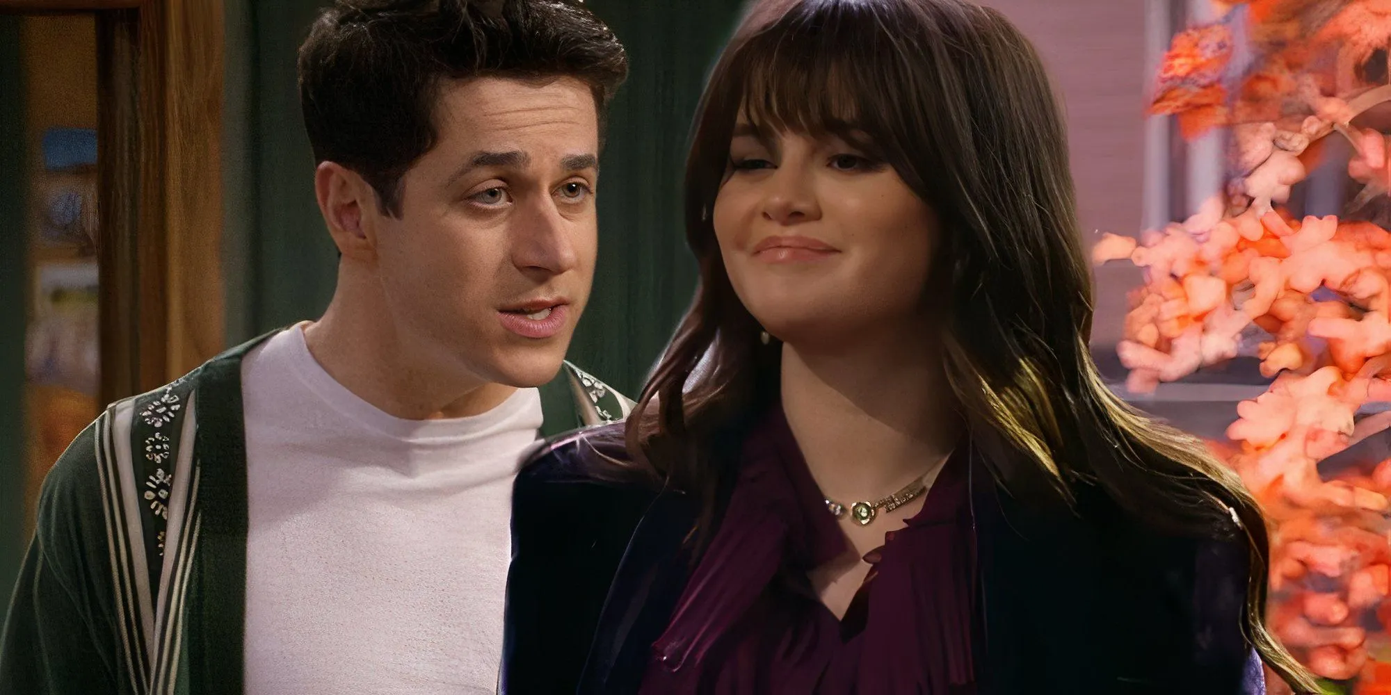Justin Russo speaking next to Alex Russo smiling in Wizards Beyond Waverly Place Justin Russo speaking next to Alex Russo smiling in Wizards Beyond Waverly Place