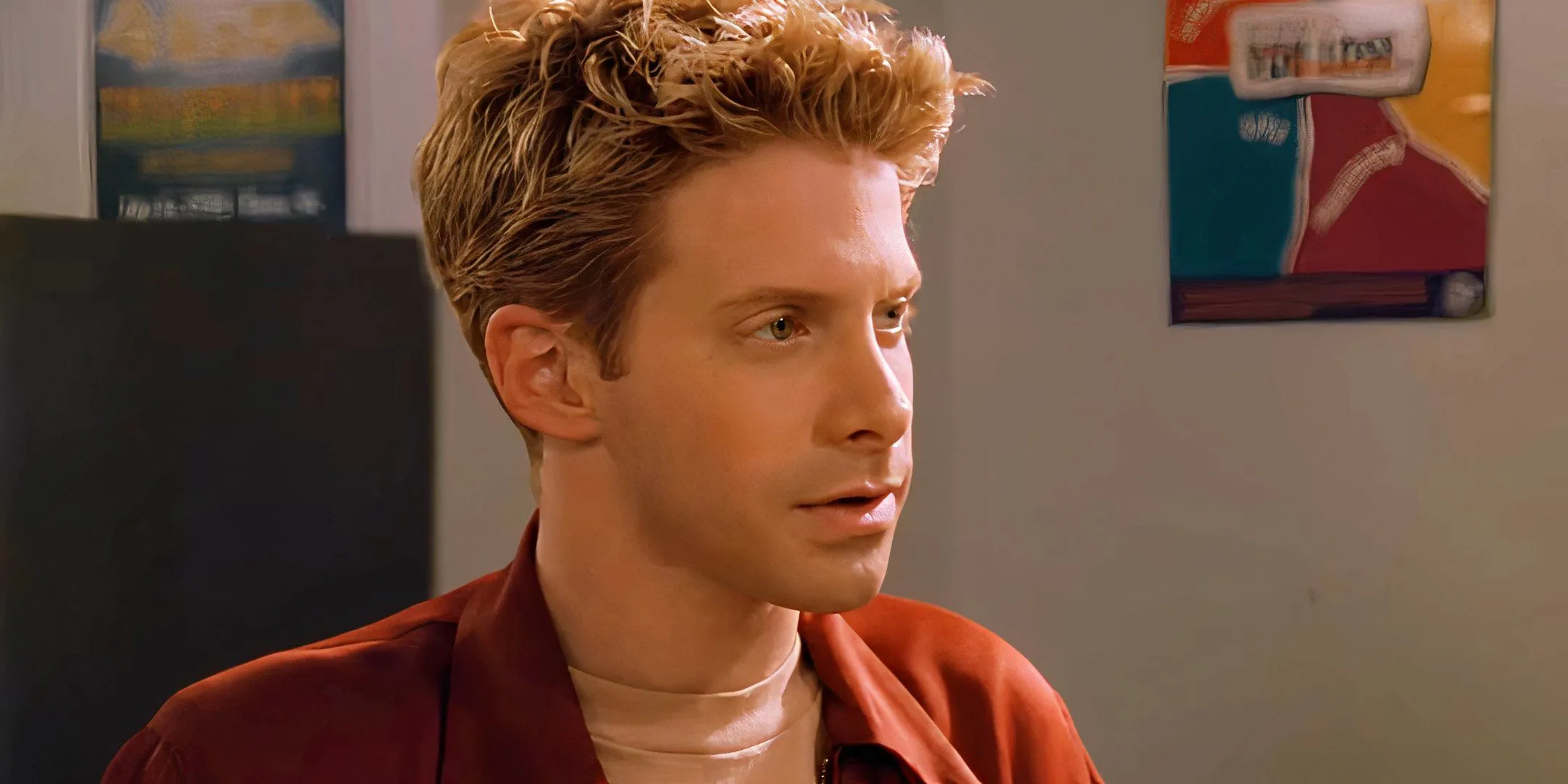 Seth Green speaking as Oz in Buffy the Vampire Slayer Seth Green speaking as Oz in Buffy the Vampire Slayer