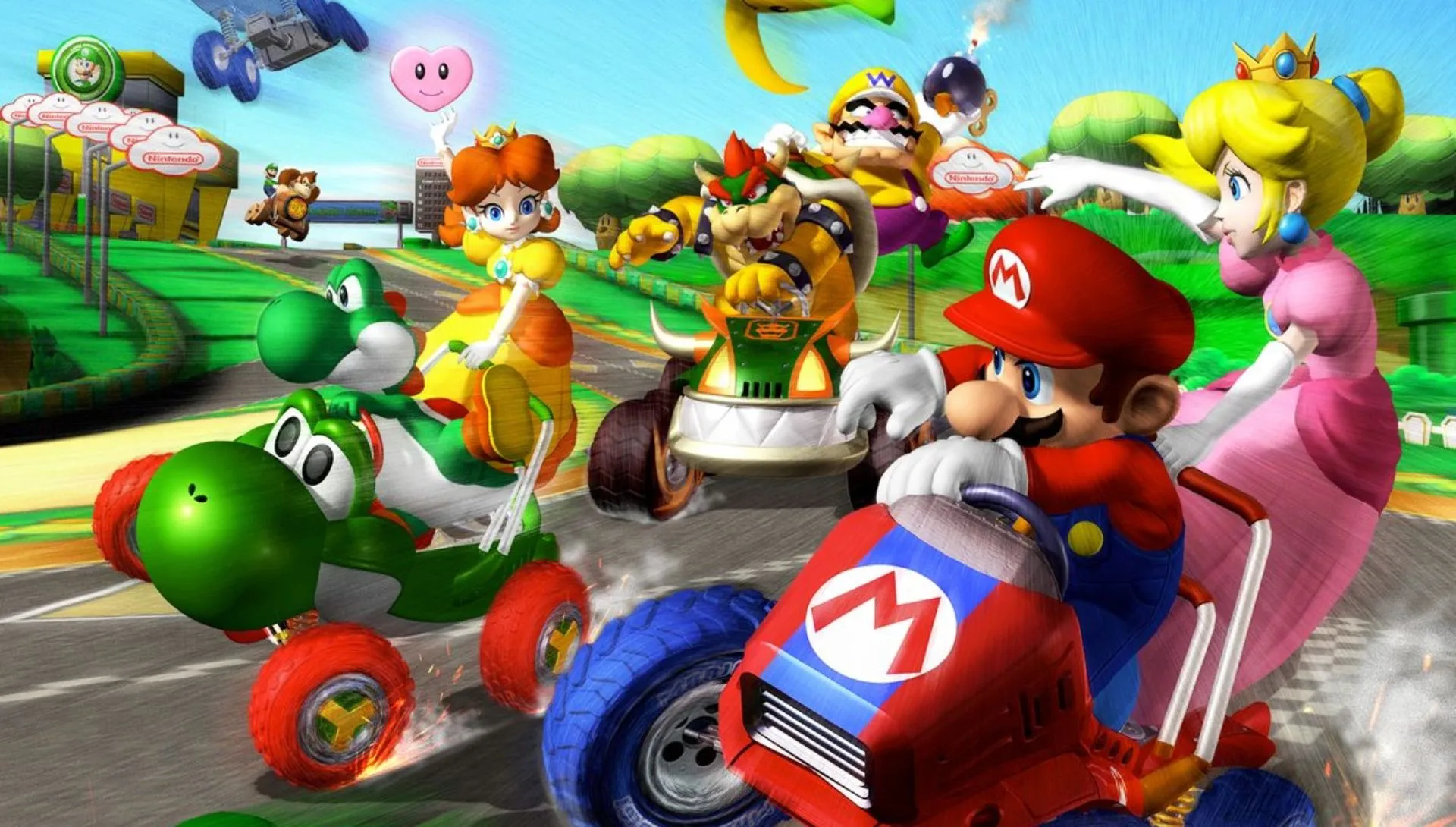Characters throwing items in Double Dash Characters throwing items in Double Dash