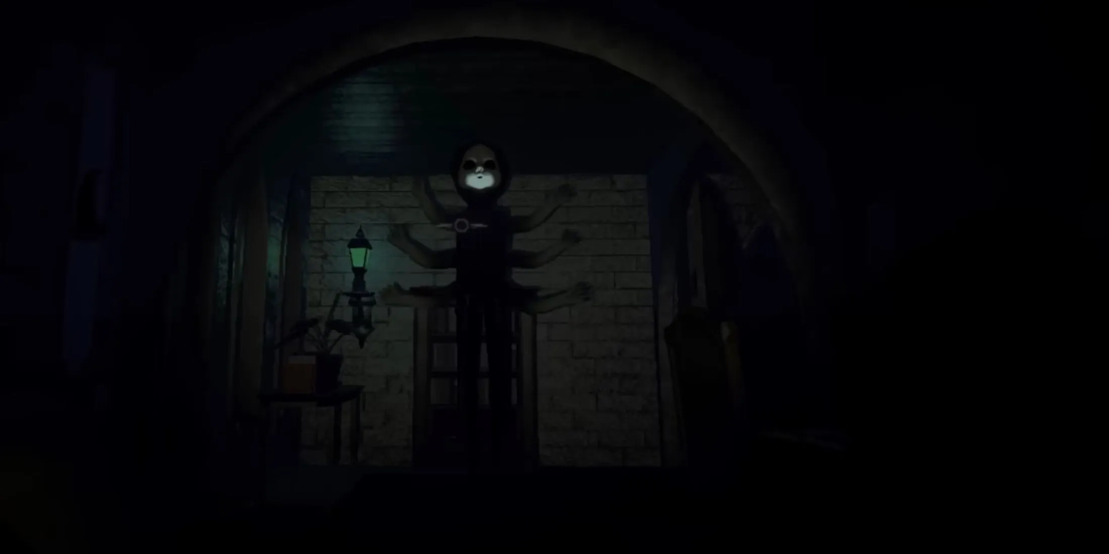 The Shadow Child creature in REPO slowly grows arms the longer you stare at it. The Shadow Child creature in REPO slowly grows arms the longer you stare at it.