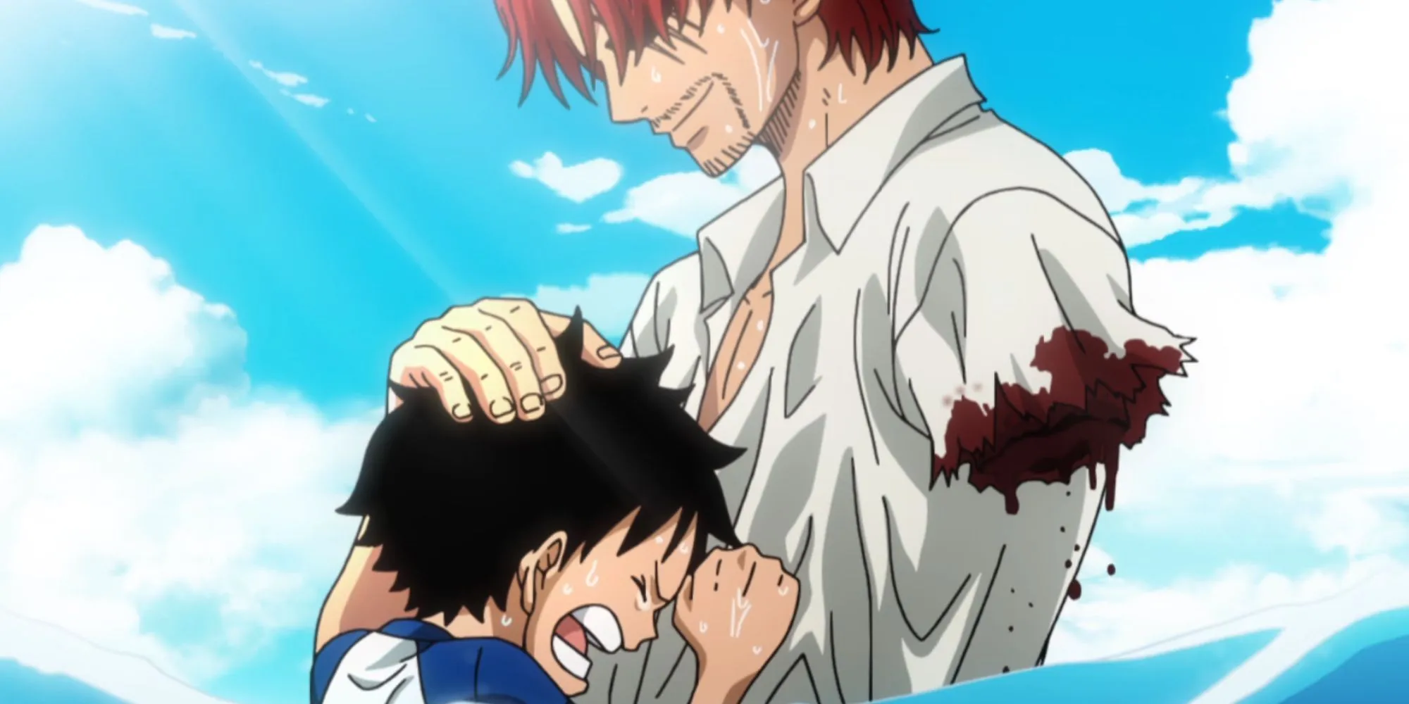 Shanks saving Luffy