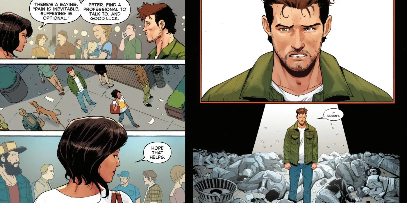 Shay Gives Peter Parker Advice in Amazing Spider-Man #66 Shay Gives Peter Parker Advice in Amazing Spider-Man #66
