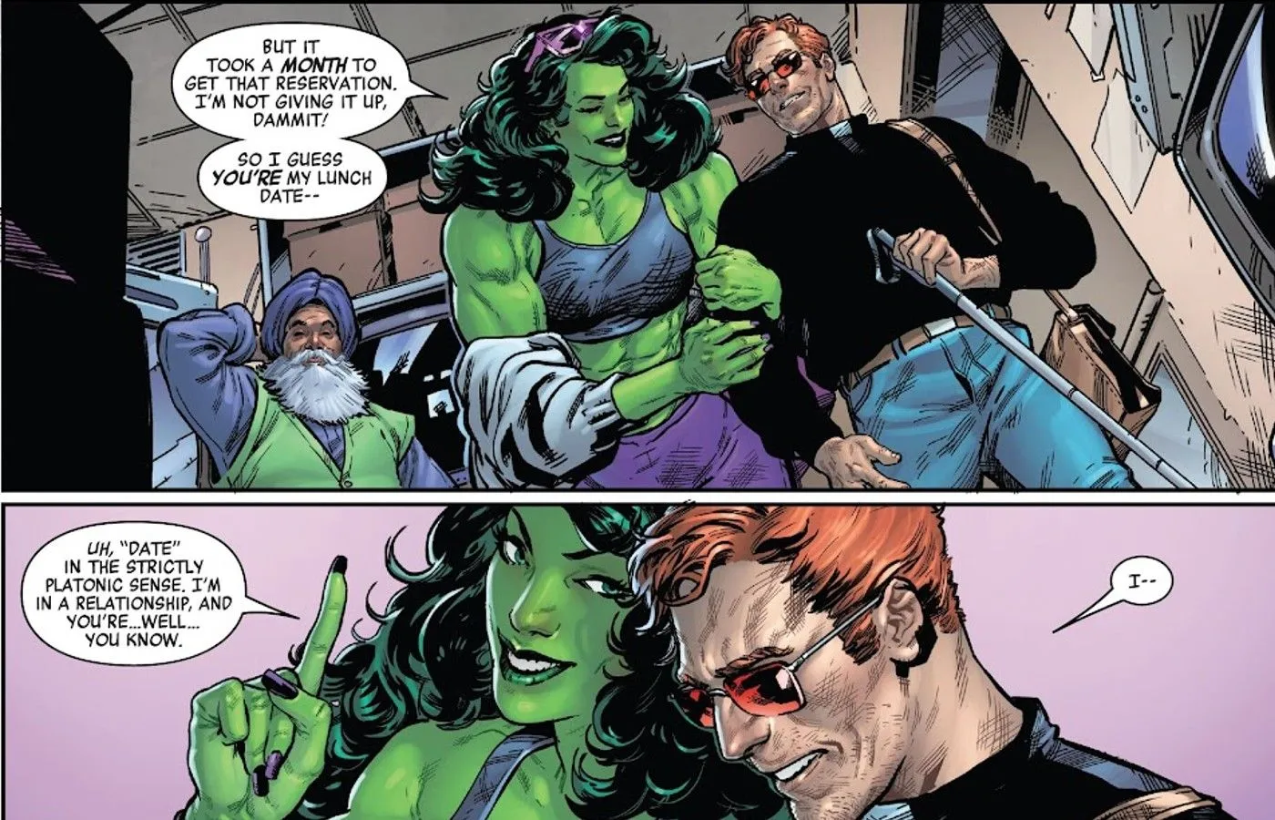 Daredevil and She-Hulk Making Plans Daredevil and She-Hulk Making Plans
