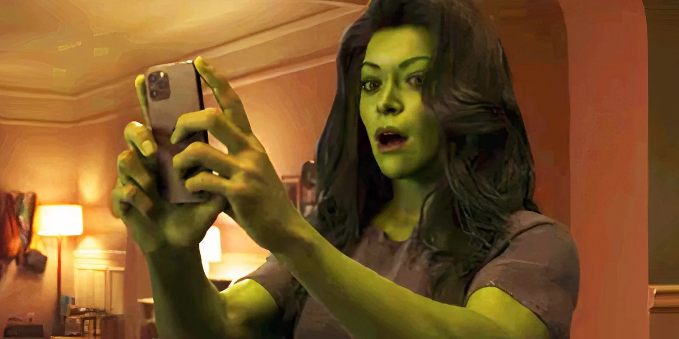 She-Hulk on her phone