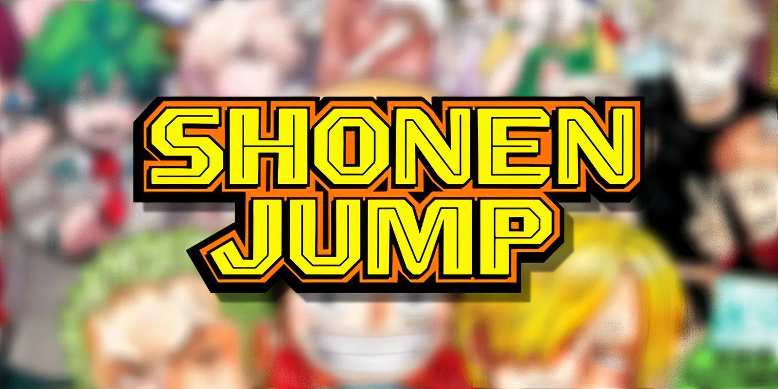 Shonen Jump logo against various characters