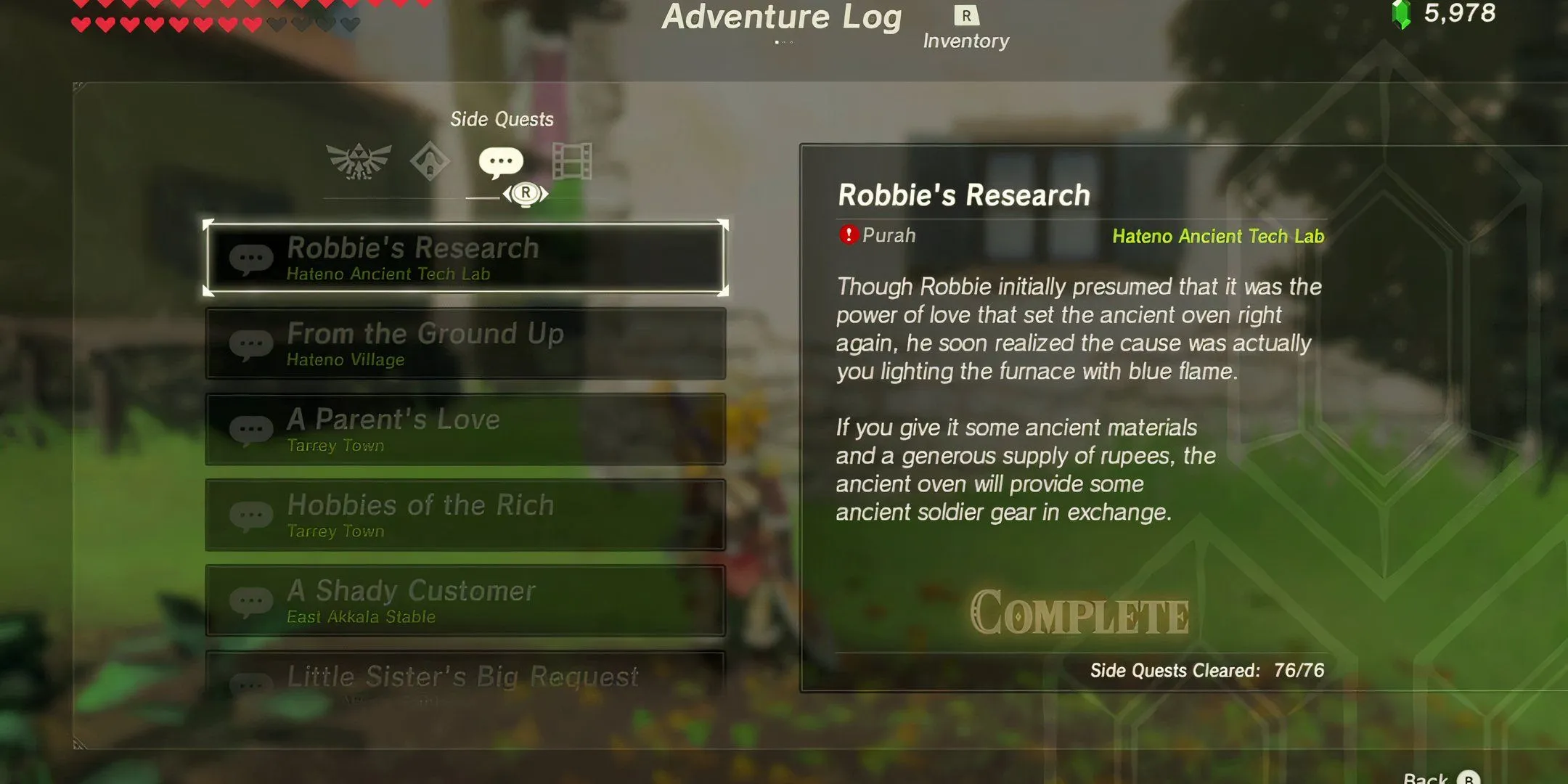 Quest Log