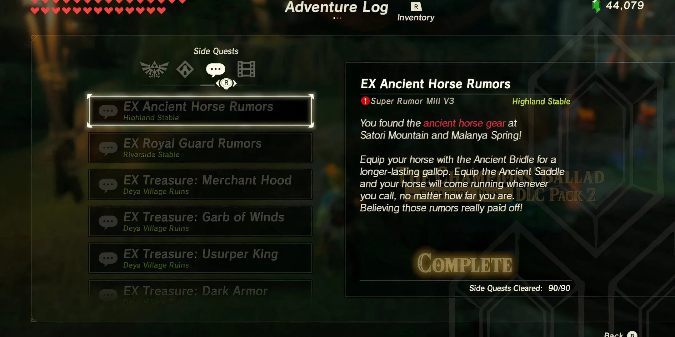Side Quests in Breath of the Wild