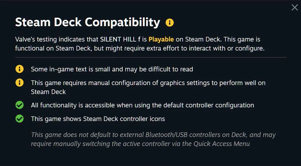 Silent Hill f Steam Deck Compatibility Silent Hill f Steam Deck Compatibility