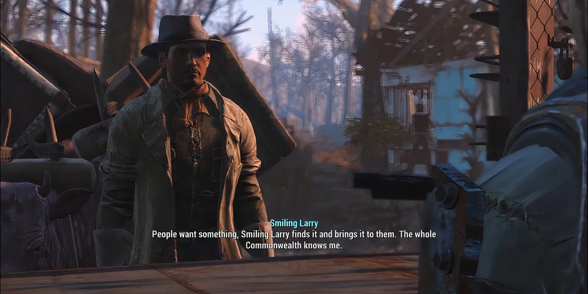 Smiling Larry, a well-known trader in Fallout 4