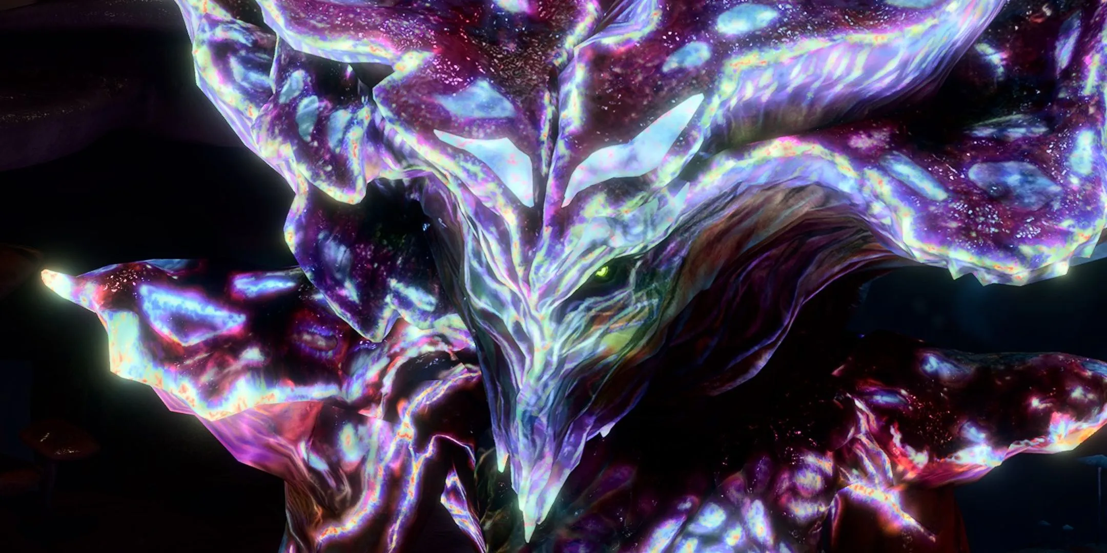 A close-up of luminescent Baldur's Gate 3 Myconid Sovereign Spaw. A close-up of luminescent Baldur's Gate 3 Myconid Sovereign Spaw.