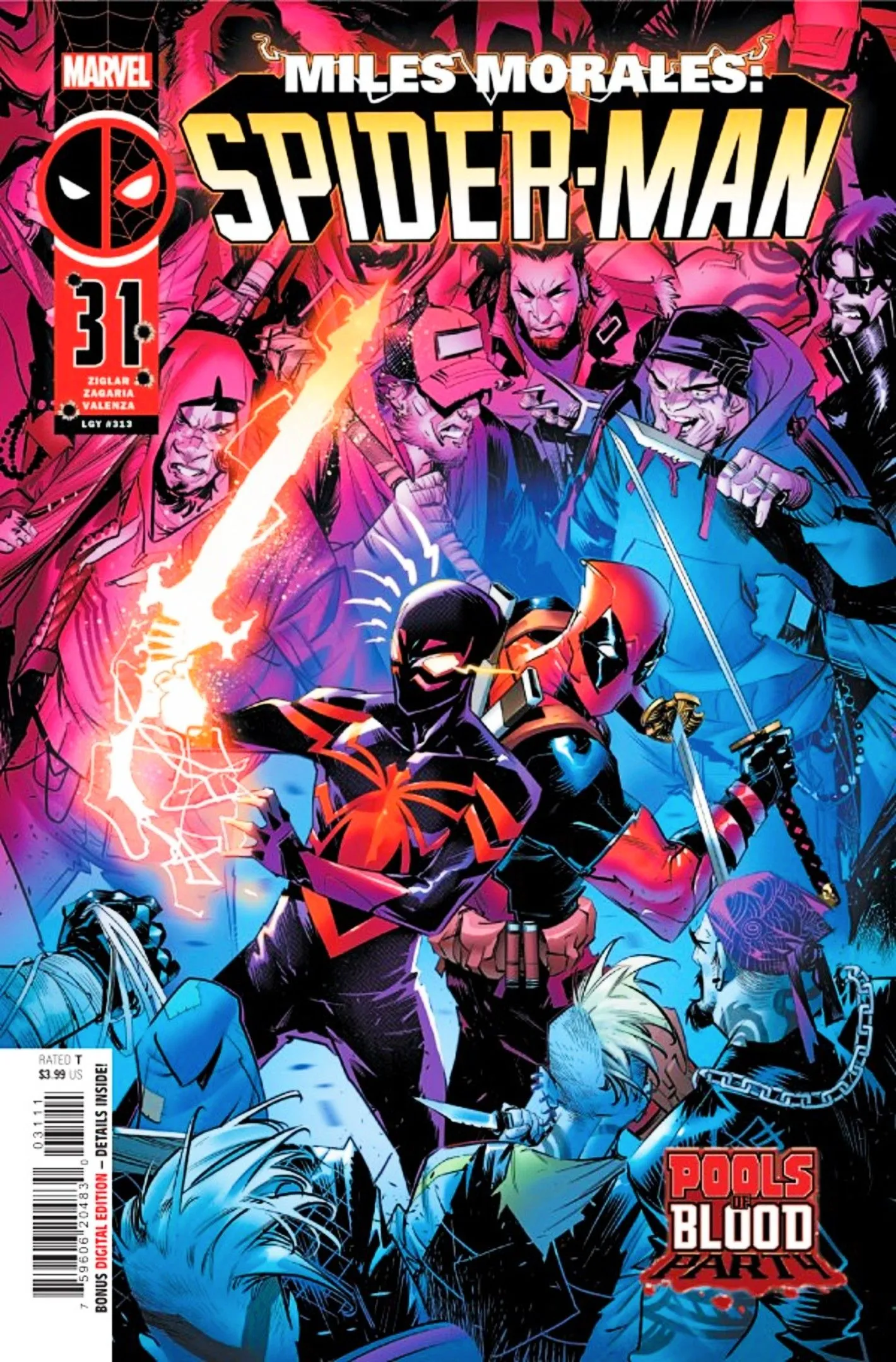 Deadpool and Spider-Man fighting together Deadpool and Spider-Man fighting together