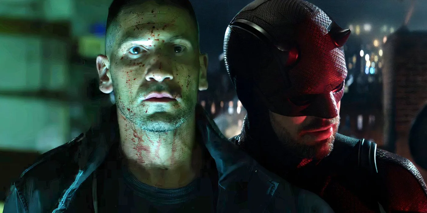 Split image of The Punisher and Daredevil
