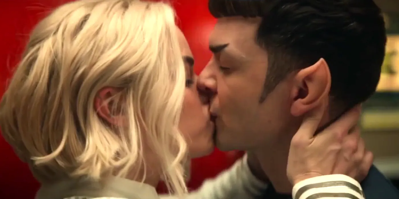Spock and Chapel kiss Spock and Chapel kiss